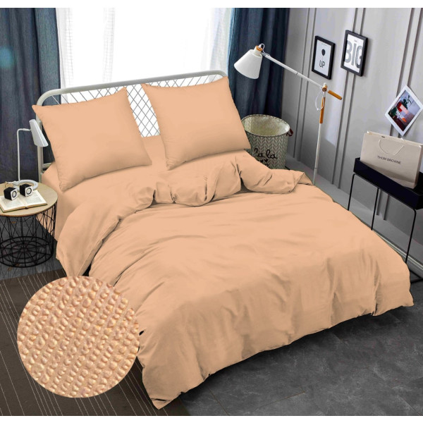 Фото - Комплект постільної білизни Zastelli BEIGE-CAMEL жатка 200х220 см бежевий (20916)