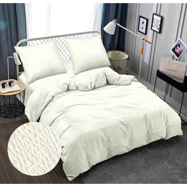 Фото - Комплект постельного белья Zastelli IVORY-CREAM жатка 200х220 см кремовая (20917)