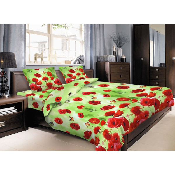 Фото - Комплект постільної білизни Zastelli 6250 Макове поле Преміум бязь 200х220 см різнокольоровий (12151)