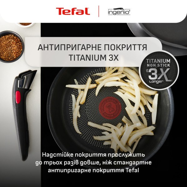 Фото - Набор посуды со съемной ручкой Tefal L867S604 Ingenio Inspiration 6 пр.