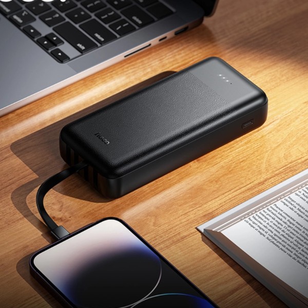 Фото - Батарея мобильная HOCO J163A 20000mAh Black (6942007664592)