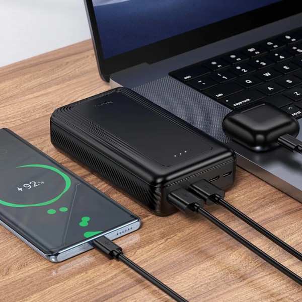 Фото - Батарея мобильная HOCO J165A 20000mAh Black (6942007666305)