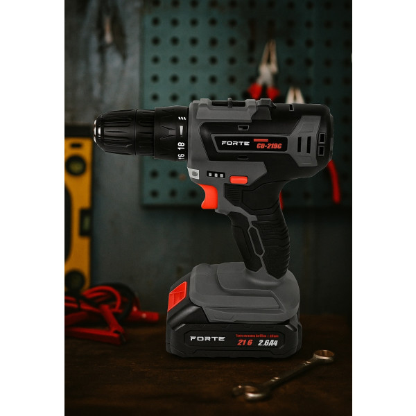 Фото - Дриль-шуруповерт Forte CD-21BC кейс з аксесуарами