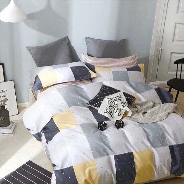 Фото - Комплект постільної білизни Zastelli 140-141 бязь 175х210 Сірий (18978)