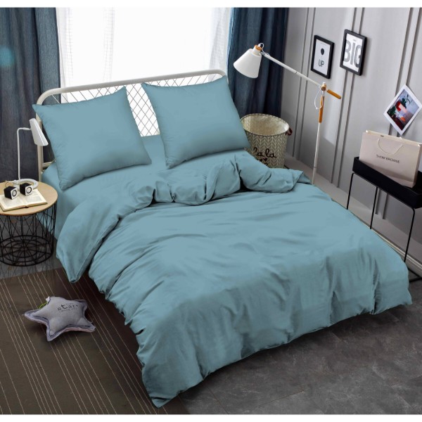 Фото - Комплект постільної білизни Zastelli 17-4412 Smoke Blu жатка 175х210 Синій (22027)