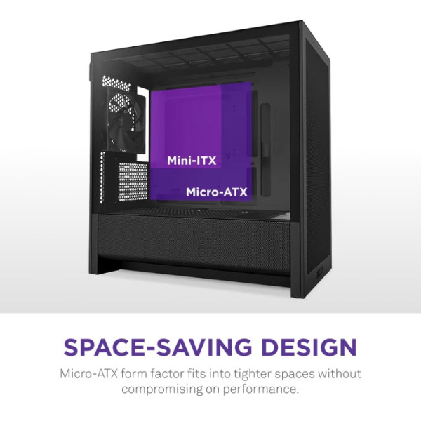 Фото - Корпус NZXT H3 Flow micro-ATX Mid-tower Case - All Black (CC-H31FB-01)