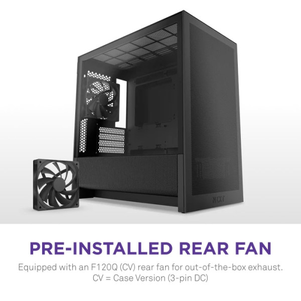 Фото - Корпус NZXT H3 Flow micro-ATX Mid-tower Case - All Black (CC-H31FB-01)