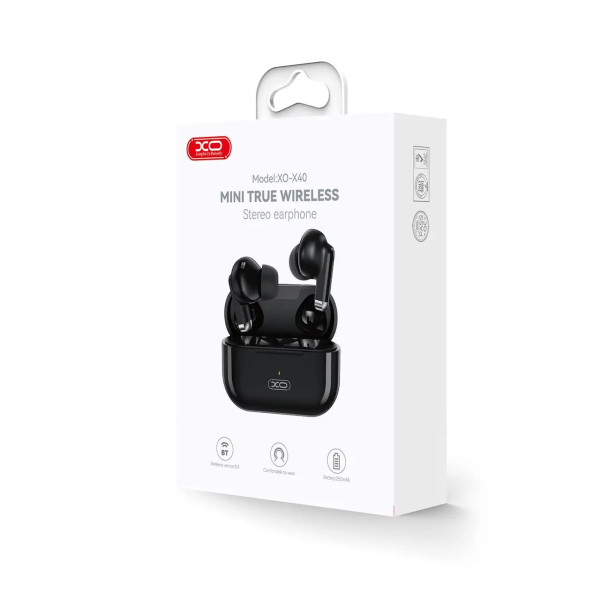 Фото - Навушники вкладиші бездротові TWS XO X40.black