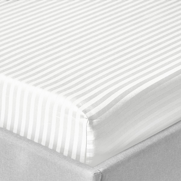 Фото - Простынь односпальная Zastelli на резинке White stripe поликоттон 100х200+20 см Белый (21870) Фото - Простынь односпальная Zastelli на резинке White stripe поликоттон 100х200+20 см Белый (21870)