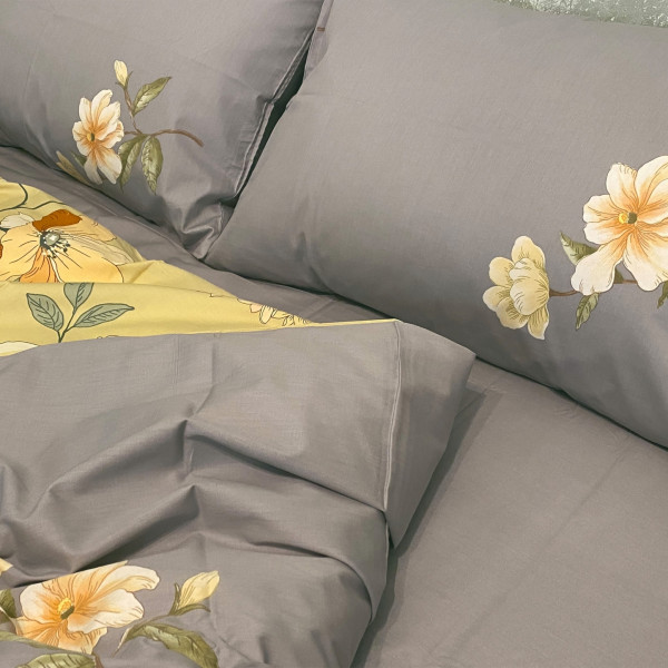 Фото - Комплект постільної білизни Word of Dream дизайнерський ВХ588 Премiум сатин 2х150х215см жовтий (20018)