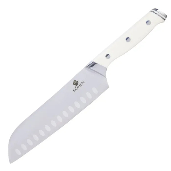 Фото - Ніж сантоку Kohen White Deluxe 18,4 см (KN92002)