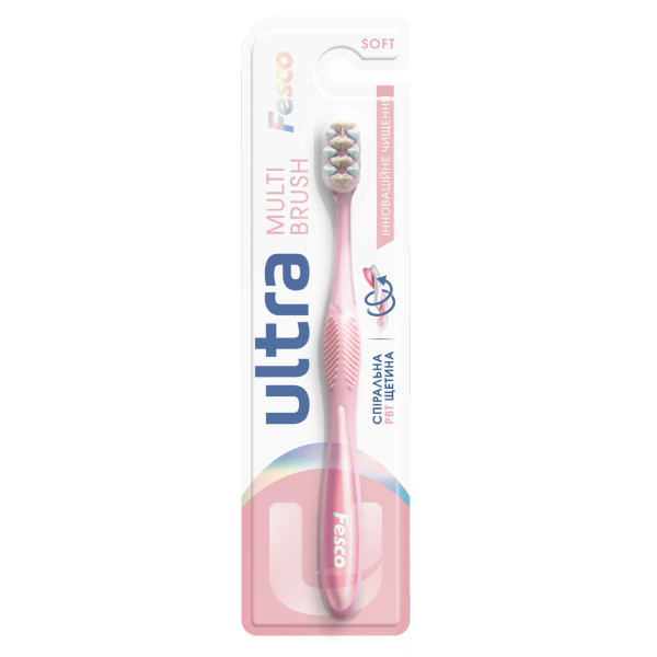 Фото - Зубна щітка Fesco Ultra Multibrush Pink (4820204702090)