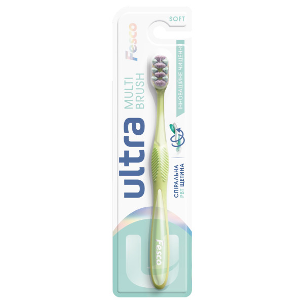 Фото - Зубна щітка Fesco Ultra Multibrush Light Green (4820204702113)