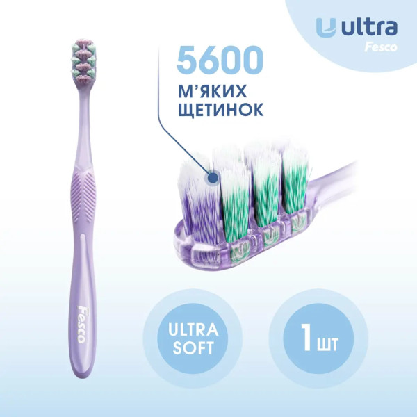 Фото - Зубна щітка Fesco Ultra Multibrush Purple (4820204702106)