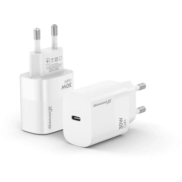 Фото - Сетевое зарядное устройство Grand-X CH-390W 30W Quick Charge QС3.0 (3000001625018)