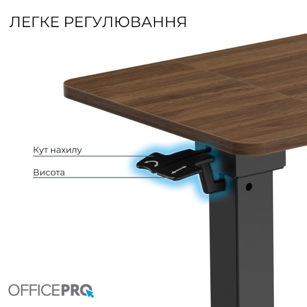 Фото - Стол компьютерный OfficePro ODM320DW Dark Wood/Black