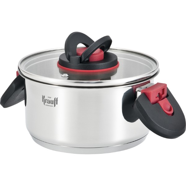 Фото - Каструля Krauff 1.9 л Prime Chef зі скляною кришкою (26-303-018)
