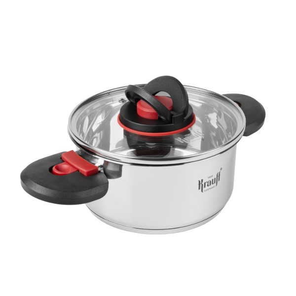 Фото - Каструля Krauff 1.9 л Prime Chef зі скляною кришкою (26-303-018)