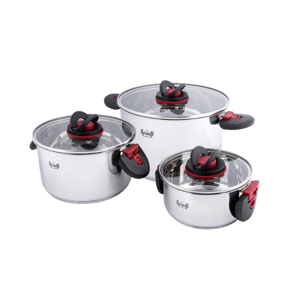 Фото - Каструля Krauff 1.9 л Prime Chef зі скляною кришкою (26-303-018)