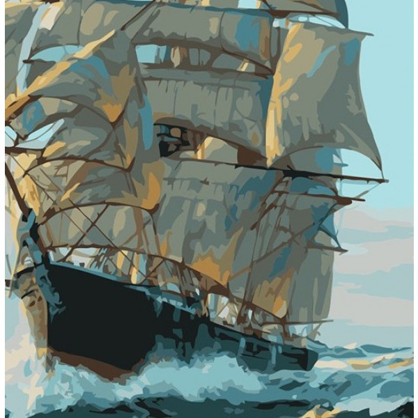 Фото - Картина по номерам Strateg "Корабль" 40х50 см (VA-0038)