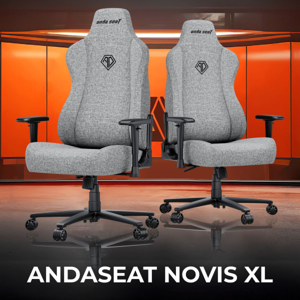 Фото - Кресло для геймеров Anda Seat Novis Size XL Dark Gray Fabric (AD23-XL-01-GB-F)