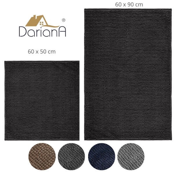 Фото - Коврик для ванной комнаты DarianA Standard 60х50+60х90 см Чорный (1000009335)