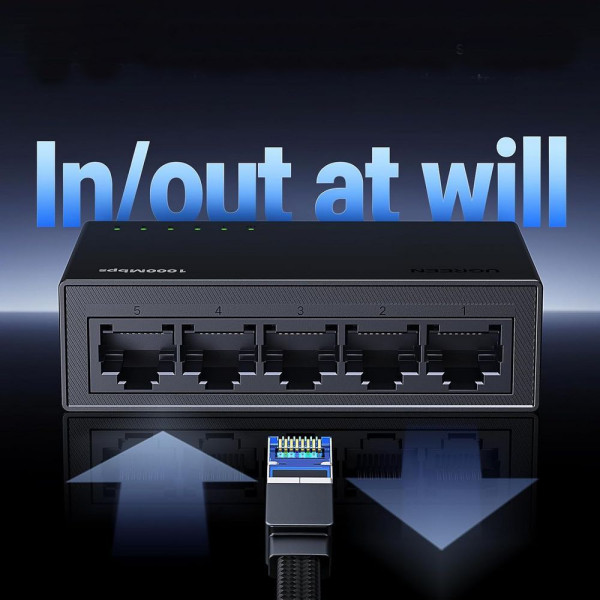 Фото - Коммутатор локальной сети (Switch) UGREEN CM833 5-Port Black (35492EU)