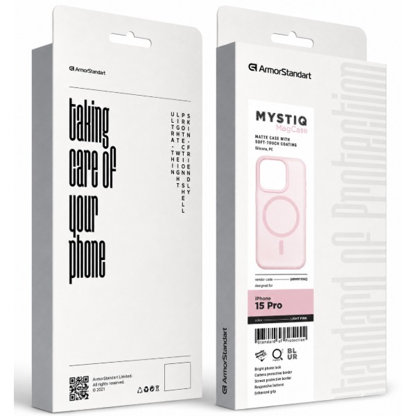 Фото - Чехол для смартфона Armorstandart Mystiq MagCase for Apple iPhone 15 Pro Light Pink (ARM91562)