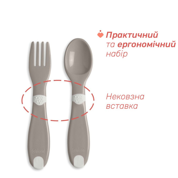 Фото - Набір дитячих столових приборів для малюка Chicco First Cutlery 12М+ (16101.35)