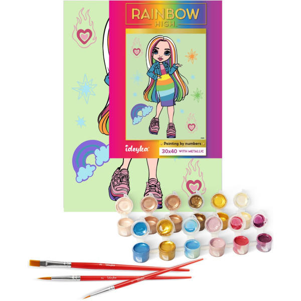 Фото - Картина за номерами Ideyka Rainbow High Amaya Raine 30х40 см (KHO1236)