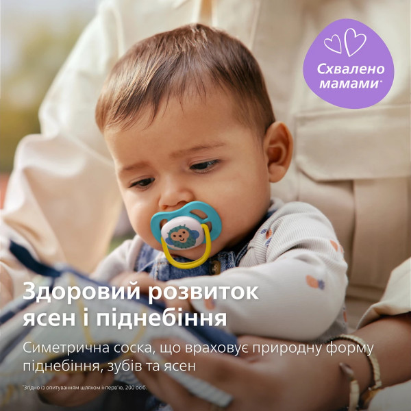Фото - Ортодонтическая пустышка Philips Avent Ultra Air, 6-18 мес. (SCF080/26)