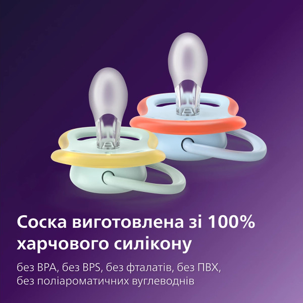Фото - Ортодонтическая пустышка Philips Avent Ultra Air, 0-6 мес. (SCF087/01 )