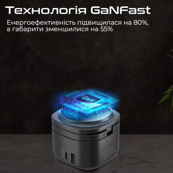 Фото - Бездротовий зарядний пристрій Promate rubix-65w.black