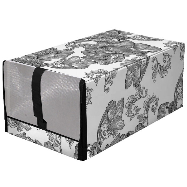 Фото - Корзина для хранения Idea Home NPA-01 ткан. с/кр д/обувь Anthracite Flowers