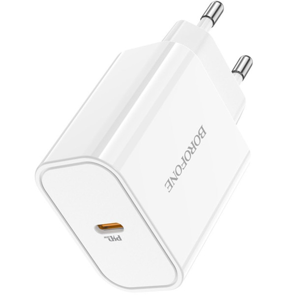 Фото - Мережевий зарядний пристрій BOROFONE BA57A PD20W charger White (6931474745538)