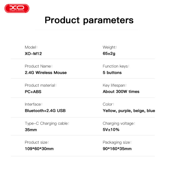 Фото - Миша бездротова XO M12 Blue