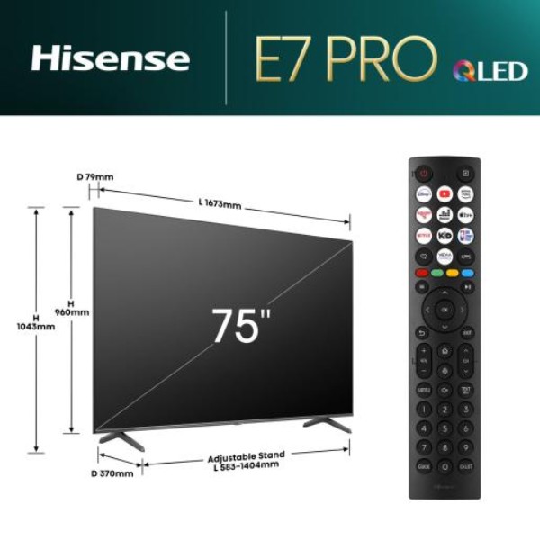 Фото - Телевизор Hisense 75E7NQ PRO