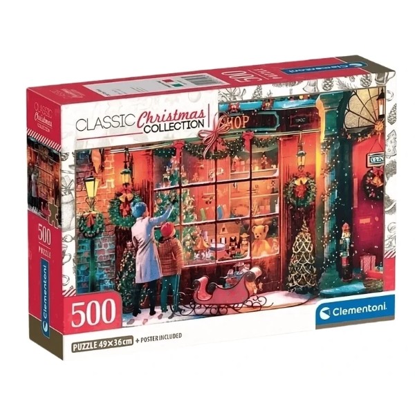 Фото - Пазлы (8+) Clementoni Рождественские витрины магазинов 500 эл. (35567)
