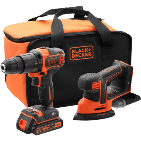 Фото - Набір електроінструментів Black&Decker 18 В XR Li-lon (BCK23S1S)