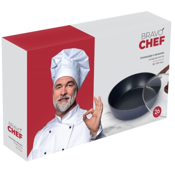 Фото - Сковорода универсальная BRAVO CHEF 26 см (BC-1101-26/L)