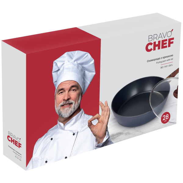 Фото - Сковорода універсальна BRAVO CHEF 28 см (BC-1101-28/L)