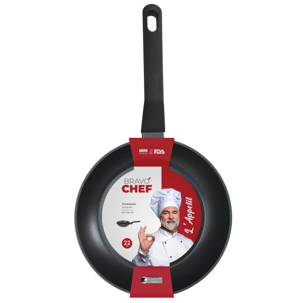 Фото - Сковорода універсальна BRAVO CHEF L'Appetit 22 см (BC-1103-22)