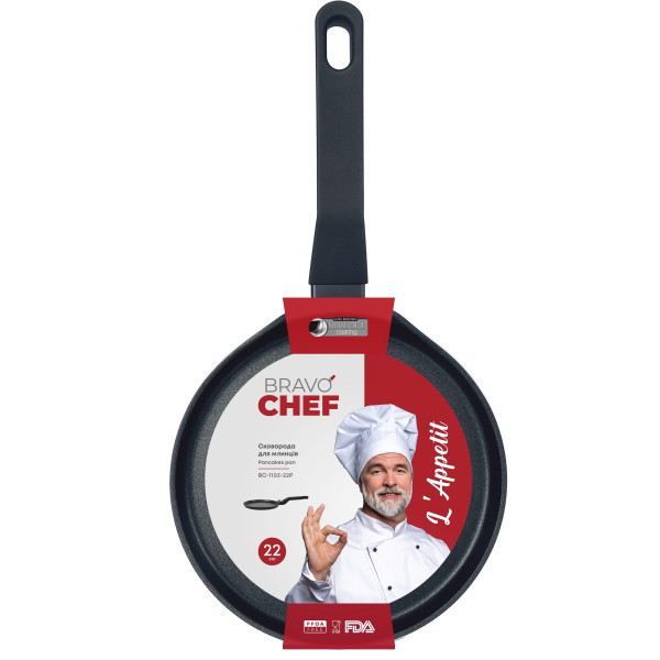 Фото - Сковорода для млинців BRAVO CHEF L'Appetit 22 см (BC-1103-22Р)