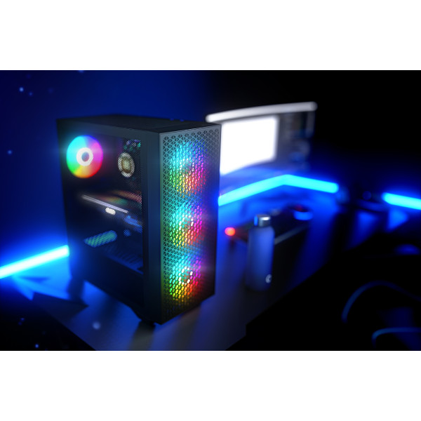 Фото - Корпус Logic Concept DART PRO ARGB MIDI BLACK MESH fans 4x120mm без БЖ (AT-DART-PRO-ARGB-10)