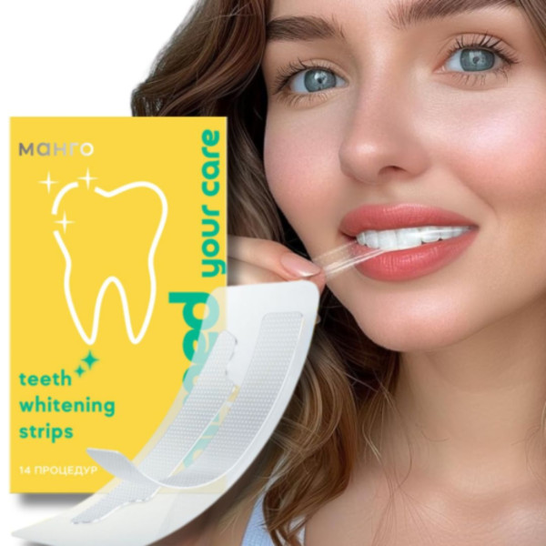 Фото - Отбеливающие полоски для зубов AIMED Teeth Whitening Strips 28 шт на 14 процедур вкус манго (AI-TWS28_mango)