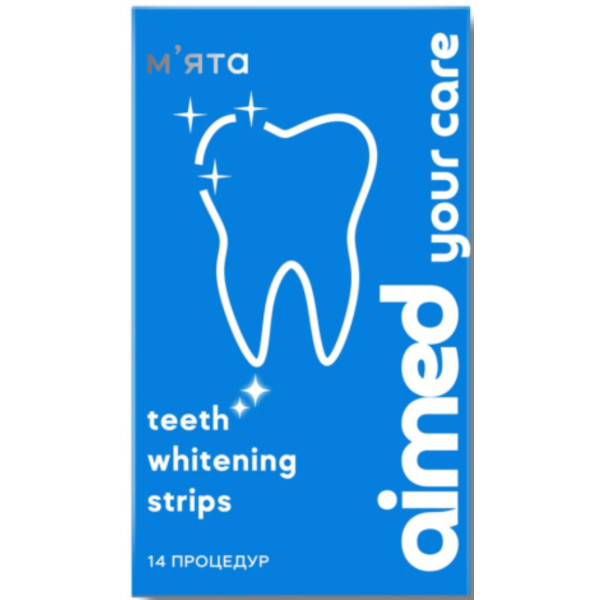 Фото - Відбілюючі смужки для зубів AIMED Teeth Whitening Strips 28 шт на 14 процедур смак мʼята (AI-TWS28_mint)