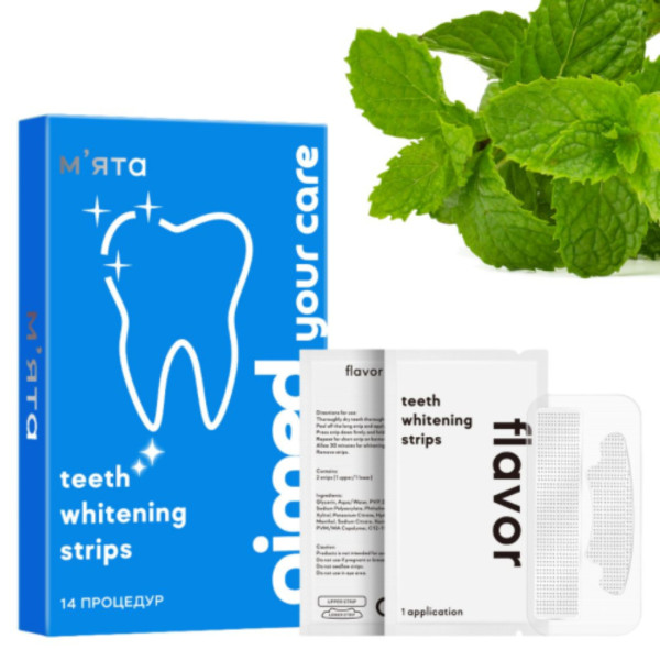 Фото - Відбілюючі смужки для зубів AIMED Teeth Whitening Strips 28 шт на 14 процедур смак мʼята (AI-TWS28_mint)