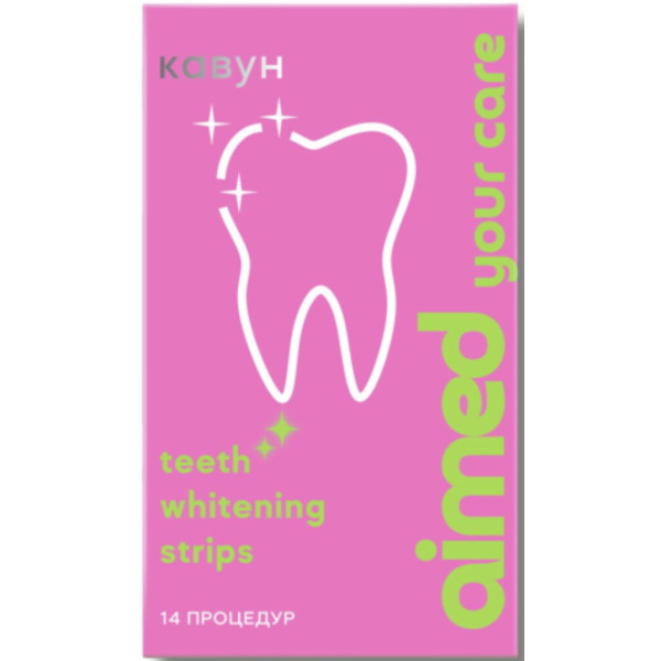 Фото - Отбеливающие полоски для зубов AIMED Teeth Whitening Strips 28 шт на 14 процедур вкус арбуз (AI-TWS28_wtm)