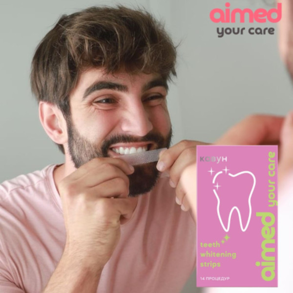 Фото - Отбеливающие полоски для зубов AIMED Teeth Whitening Strips 28 шт на 14 процедур вкус арбуз (AI-TWS28_wtm)