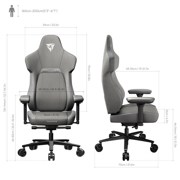 Фото - Крісло для геймерів TX3 Core Loft Grey (TEGC-2056101.41)